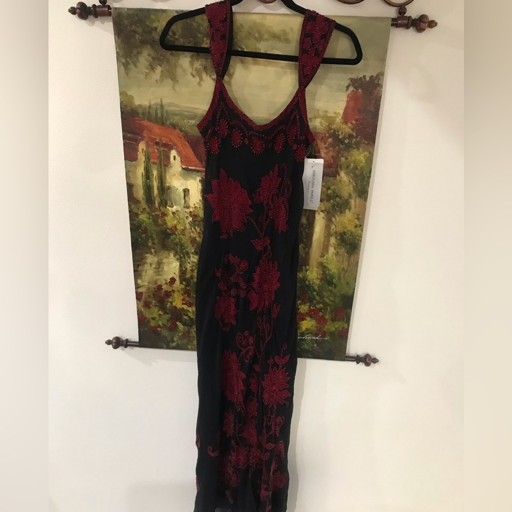 Adrianna Papell Beaded/Embroidered Evening Gown
